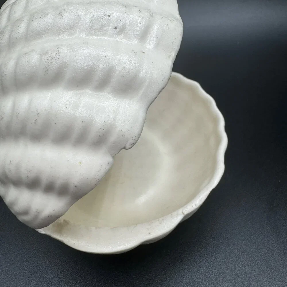 Vintage kitchen bathroom Double Clam Shell Dish read